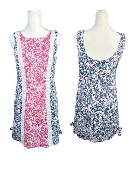 Lilly Pulitzer Dresses & Skirts - Lilly Pulitzer Womens Delia Starfish Print Blue Pink Shift Dress Size 4